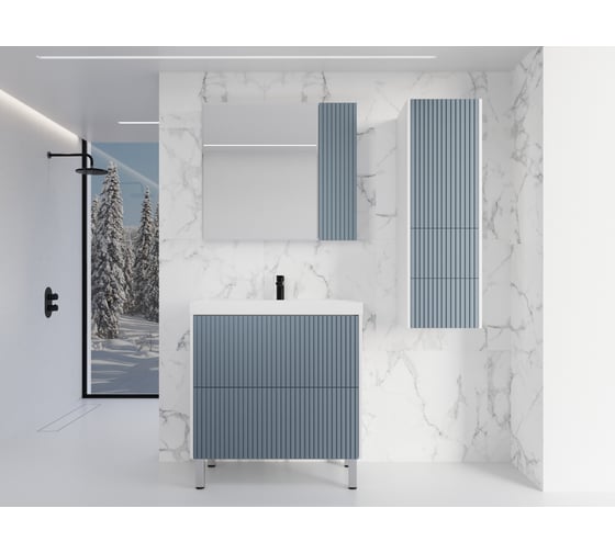Зеркальный шкаф Style Line «Стокгольм» 70 см, графит софт ЛС-00002323