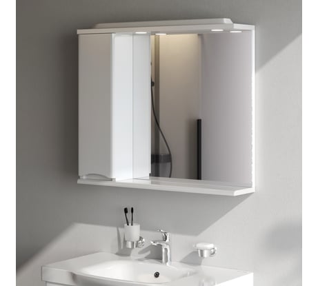 Частично-зеркальный шкаф AM.PM Like зеркало, 80 см, левый M80MPL0801WG