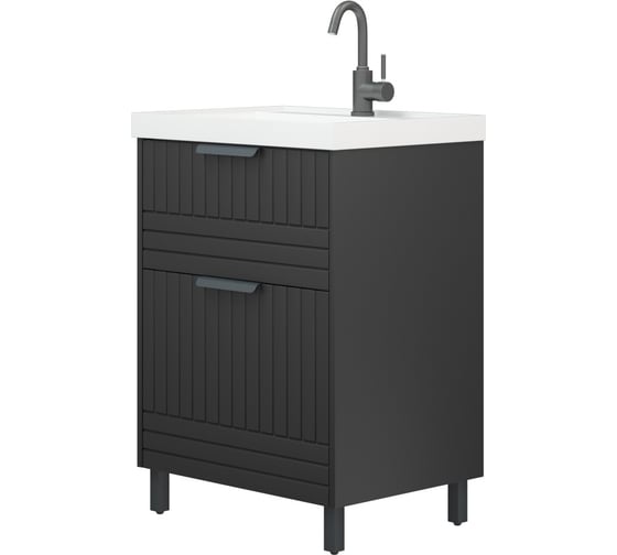 Тумба Corozo "Терра 60" Люкс матовый графит Сомо 60 / Слим 60 SD-00001324