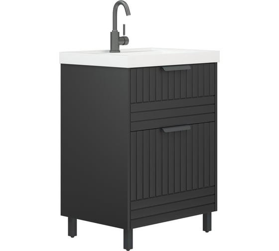 Тумба Corozo "Терра 60" Люкс матовый графит Сомо 60 / Слим 60 SD-00001324
