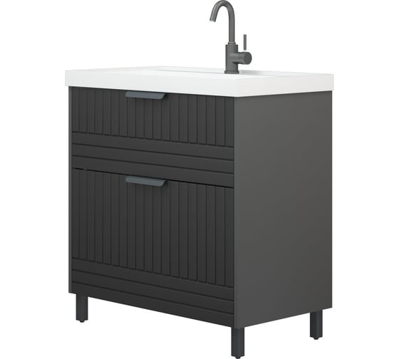 Тумба Corozo "Терра 80" Люкс матовый графит Сомо 80 / Слим 80 / Фостер 80 SD-00001323