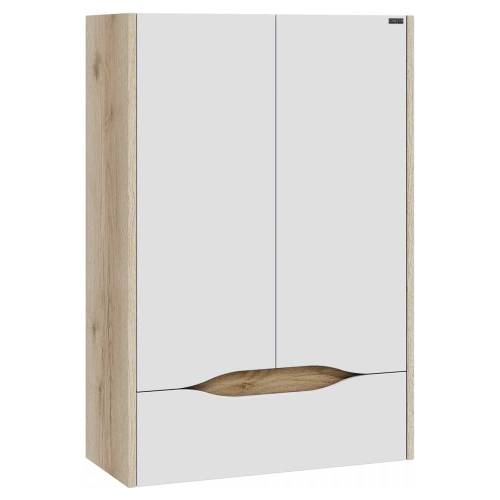 Подвесной шкаф СаНта Сатурн 60х90 1 ящик, над стиральной машиной, дуб ...