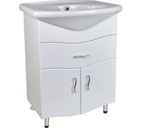 Тумба DORATIZ Камилла 65 под умывальник Новая грань с 2 ящиками, белый 9911.001