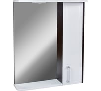 Зеркало DORATIZ Мираж 60 правое, с подсветкой, венге/белый, со шкафчиком, с подсветкой 2711.092