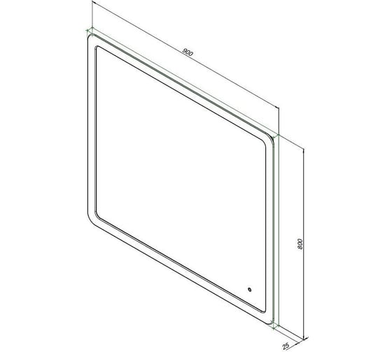 Зеркало Aquanet Ирис 90x80 LED 326447 00326447