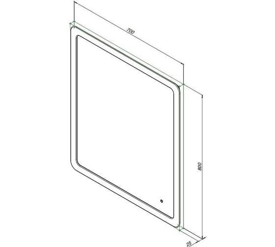 Зеркало Aquanet Ирис 70x80 LED 326444 00326444