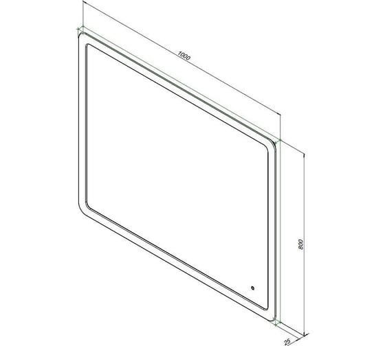 Зеркало Aquanet Ирис 100x80 LED 326448 00326448