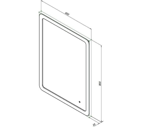 Зеркало Aquanet Ирис 60x80 LED 316650 00316650
