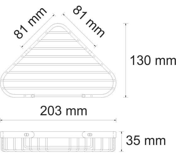Металлическая полка WasserKraft light bronze K-733LB