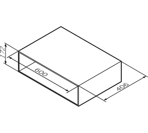 Подвесной Open-space для базы AM.PM Gem белый глянец 60 см M90OHX0600WG