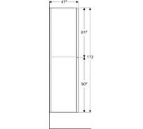Шкаф-пенал Geberit Acanto с ящиком для лекарств как разделитель комнаты 500.638.JL.2 00000060692