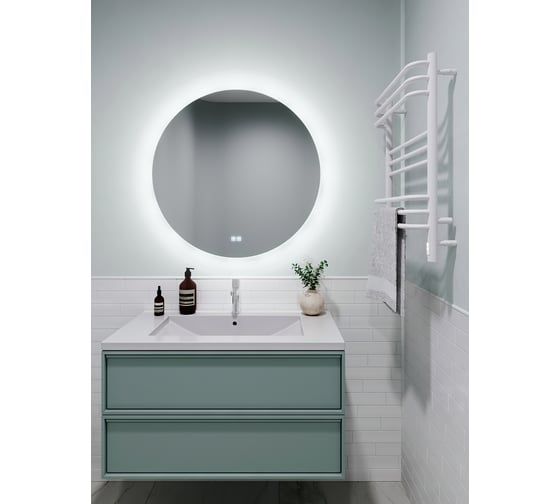 Зеркало с led-подсветкой Terminus Прато 800x800 quick touch back 04M80x80B 1