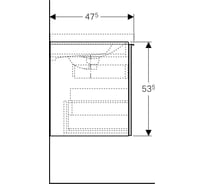 Шкафчик под раковину Geberit Acanto лавовое стекло 500.611.JK.2 00000058411