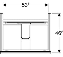 Шкафчик под раковину Geberit Acanto белое стекло 500.609.01.2 00000058404