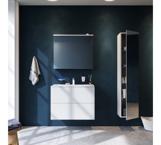 Зеркальный шкаф AM.PM Spirit 2.0 подвесной с подсветкой 80 см M70AMCX0801WG