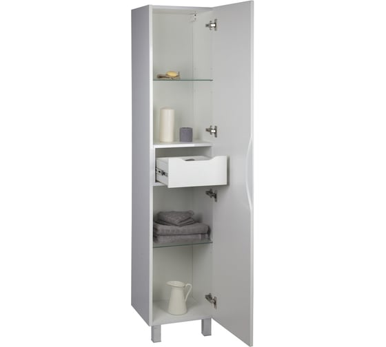 Пенал для ванной комнаты IDDIS Custo напольный, белый CUS40W0i97