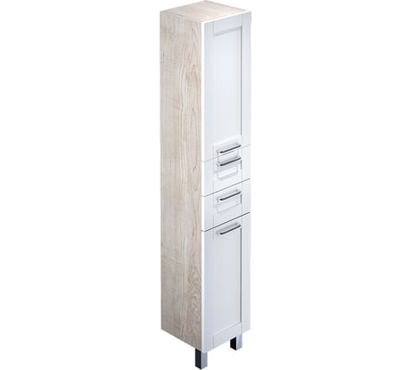 Пенал для ванной комнаты IDDIS Sena напольный, белый/дерево, 36 см SEN3600i97