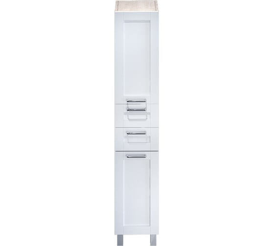 Пенал для ванной комнаты IDDIS Sena напольный, белый/дерево, 36 см SEN3600i97