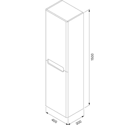 Пенал подвесной IDDIS 40 см, Эдифис (Edifice), белый EDI40W0i97