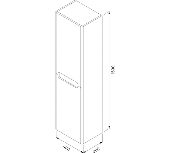 Пенал подвесной IDDIS 40 см, Эдифис (Edifice), белый EDI40W0i97