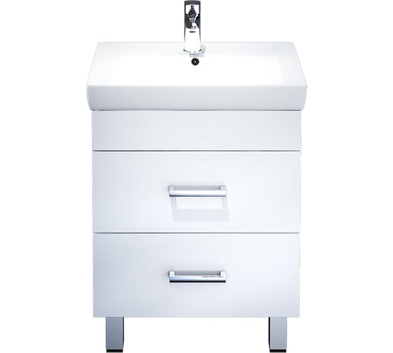 Тумба для ванной комнаты IDDIS Custo напольная, белая, 55 см CUS55W0i95