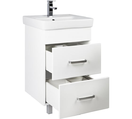 Тумба для ванной комнаты IDDIS Custo напольная, белая, 55 см CUS55W0i95