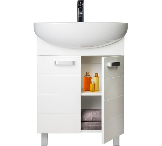 Тумба для ванной комнаты IDDIS Harizma напольная, белая, 60 см HAR60W2i95