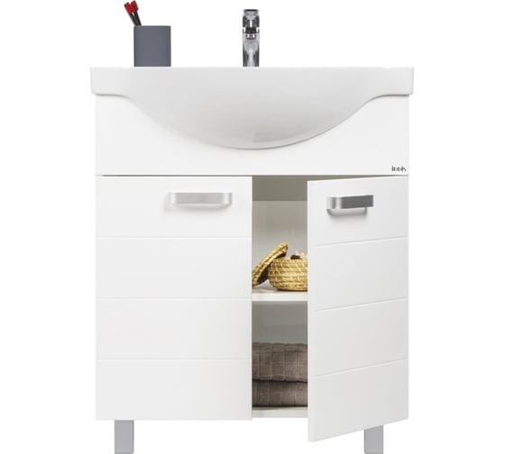 Тумба для ванной комнаты IDDIS Harizma напольная, белая, 70 см HAR70W2i95