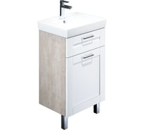 Тумба для ванной комнаты IDDIS Sena напольная, белая/под дерево, 50см SEN50W1i95