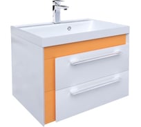 Тумба для ванной комнаты IDDIS Color Plus подвесная, белая/горчичная, 60 см COL60Y0i95