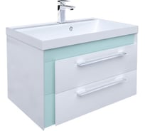 Тумба для ванной комнаты IDDIS Color Plus подвесная, белая/мятная, 70 см COL70M0i95