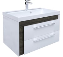 Тумба для ванной комнаты IDDIS Color Plus подвесная, белая/под дерево, 70см COL70W0i95
