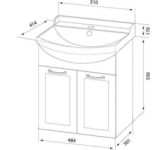 Подвесная тумба IDDIS Kantri бежевый, 50 см KAN50W2i95