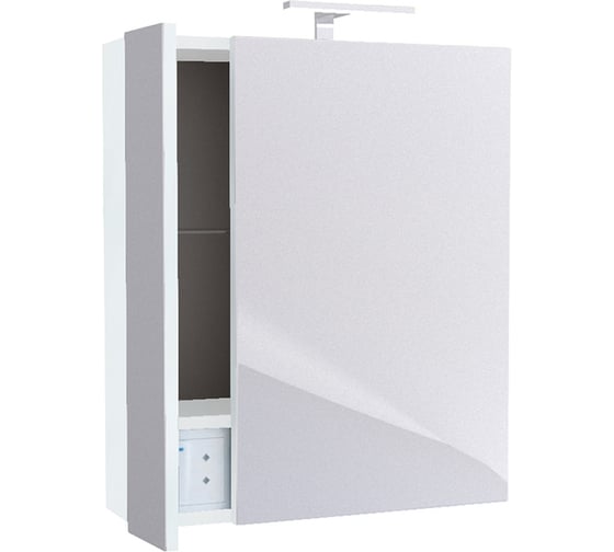 Шкаф-зеркало IDDIS New Mirro 50 см, двухдверный, белый NMIR502i99