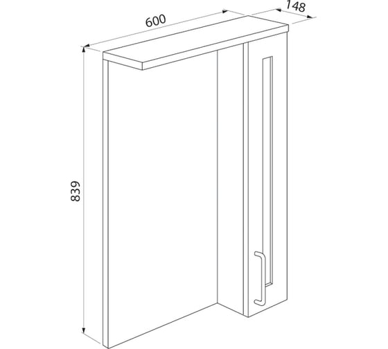 Шкаф-зеркало IDDIS Sena 60 см SEN6000i99