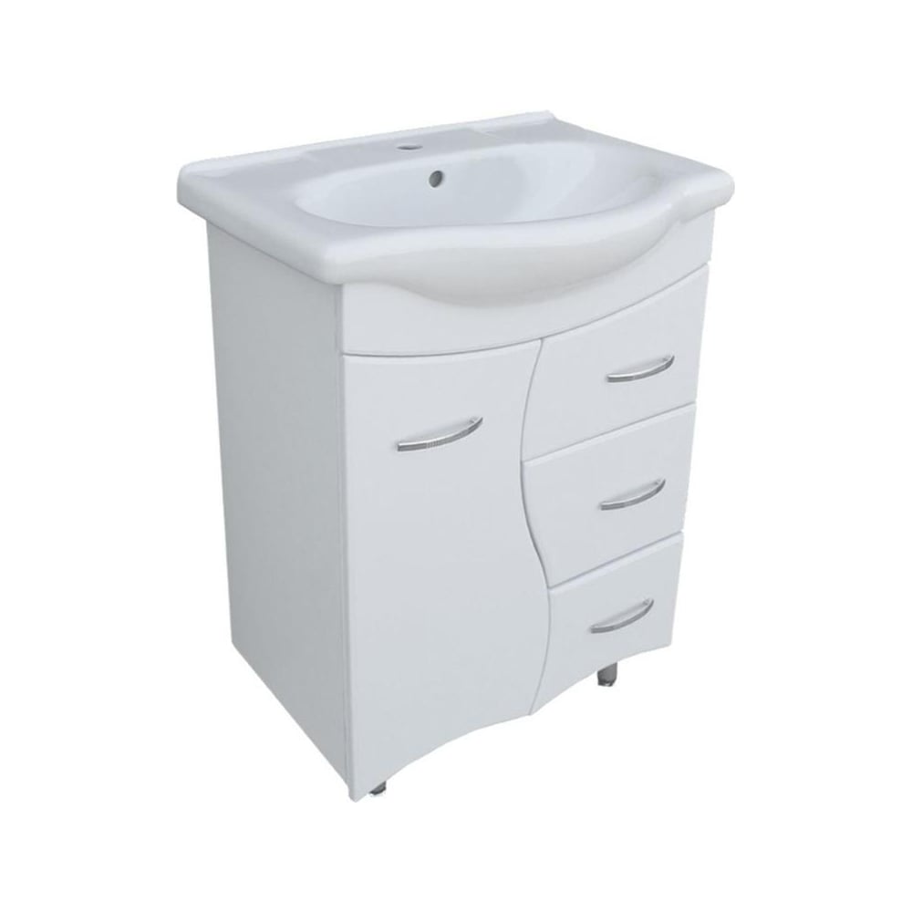 Тумба DORATIZ Софи 60 под умывальник Элегия с 3 ящиками, белый 9912.002 ...