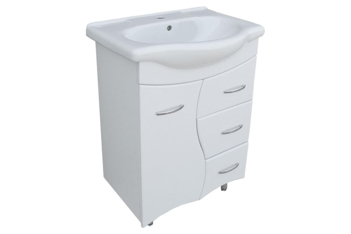 Тумба DORATIZ Софи 60 под умывальник Элегия с 3 ящиками, белый 9912.002 ...