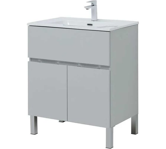 Тумба Aquanet Алвита new 70 напольная, серый 00303899