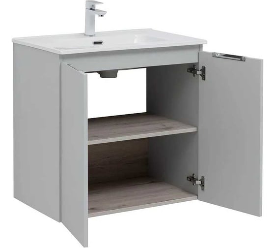 Тумба Aquanet Алвита new 70 подвесная, серый 00303903