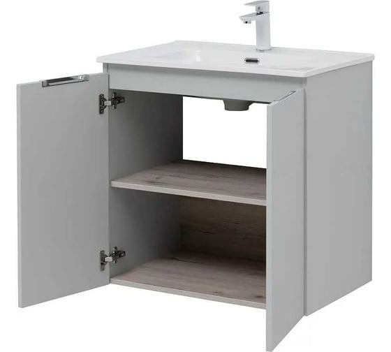 Тумба Aquanet Алвита new 70 подвесная, серый 00303903