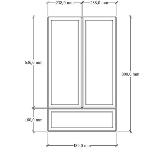 Шкаф GRADEONIKA "ПШ 480/800" (1 ящик) 48155