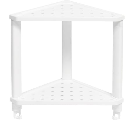 Полка Violet VIKEA угловая, подвесная 2-х ярусная белая 787206