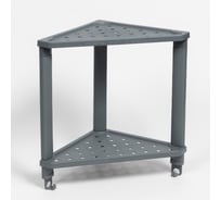 Полка Violet VIKEA угловая, подвесная 2-х ярусная серая 787218