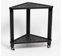 Полка Violet VIKEA угловая, подвесная 2-х ярусная, черная 787207