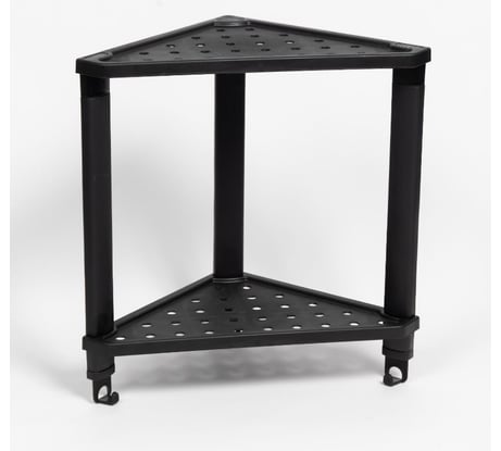 Полка Violet VIKEA угловая, подвесная 2-х ярусная, черная 787207