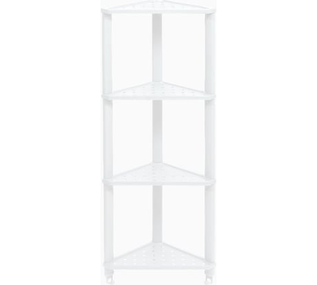 Полка Violet VIKEA угловая, подвесная 4-х ярусная белая 787406