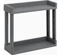 Полка Violet VIKEA навесная 2-х ярусная, серая 789218