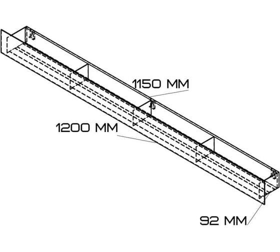 Полка Граф Держалкин Skyline mono 120x9.2x9 белая Fl-sky-m120-б