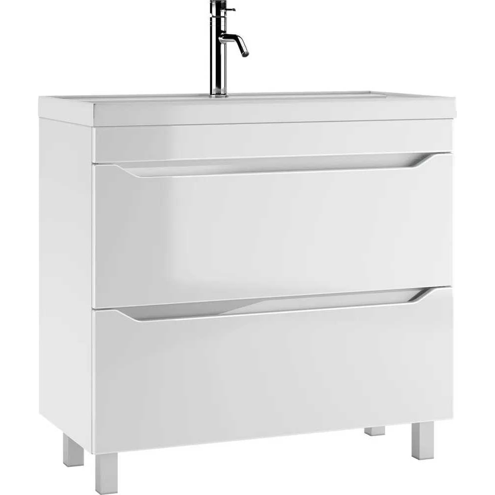 Тумба под умывальник Айсберг "Bazis 90" Ева с двумя ящиками В2 DA5909T ...