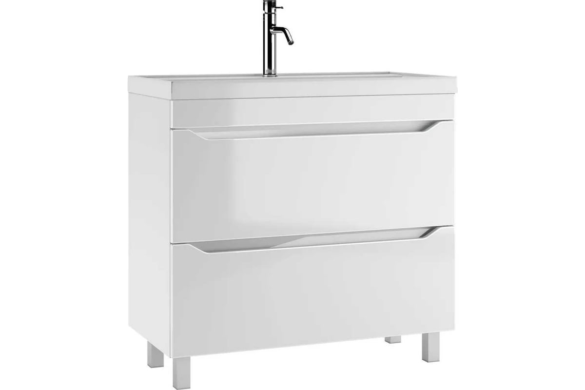 Тумба под умывальник Айсберг "Bazis 90" Ева с двумя ящиками В2 DA5909T ...